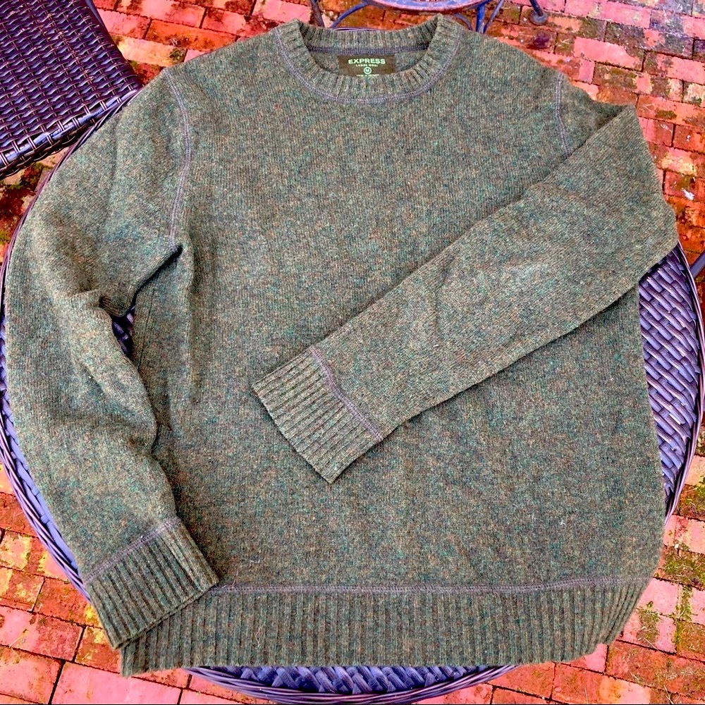 Express | 100% Wool Sweater Green
